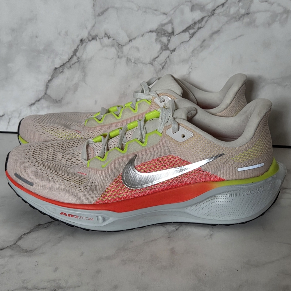 Nike Air Zoom Pegasus 41 Summit White Crimson Womens Sneakers Shoes Size 9 - Picture 5 of 9